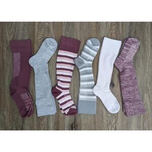 XLARGE PINK V56832 Tommie Copper 6pk SnugStay OTC Compression Socks